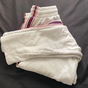 White tna striped sweats